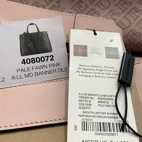 Burberry Perforated Medium Banner Tote Bag - Picture 5 of 5